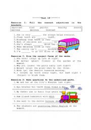 English Worksheet: grammar revision