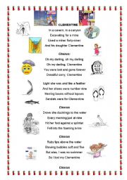 English worksheet: SONG