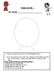 English worksheet: THIS IS ME