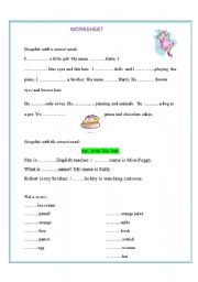 English worksheet: worksheet - evaluation