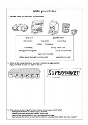 English Worksheet: Make your choice