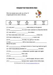 English Worksheet: past simple sentences