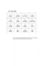 English Worksheet: tic tac toe