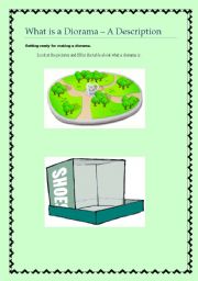 English worksheet: What is a diorama?