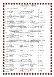 English Worksheet: grammar revision