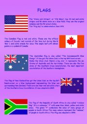 English Worksheet: Flags