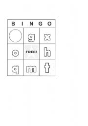 English Worksheet: Alphabet Bingo