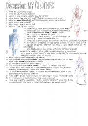 English worksheet: Discussion: Clothes