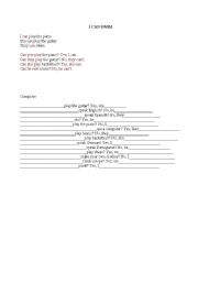 English worksheet: CAN