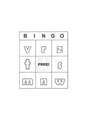 English Worksheet: Alphabet bingo