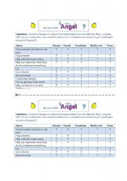 English Worksheet: Are you a little angel?
