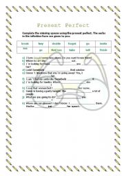 English worksheet: Present Perfect