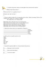 English worksheet: Revision