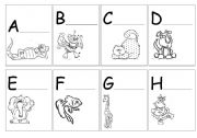 English Worksheet: animals alphabet