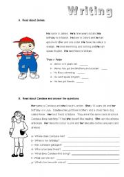 English Worksheet: Personal Information - writing exercise