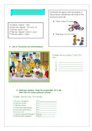 English Worksheet: Possessive pronouns