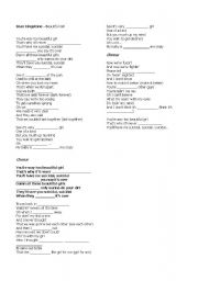 English Worksheet: Sean Kingstones song - Beautiful girl (to complete)