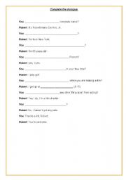 English worksheet: Asking personal questions in simple present