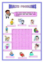 English Worksheet: health problems II