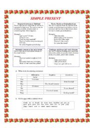 English Worksheet: Simple Present - Lesson & Exercises