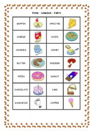 English Worksheet: FOOD DOMINO - PART 1