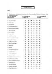 English worksheet: Verb tenses