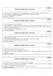 LITERATURE -  A Midsummer nights Dream 