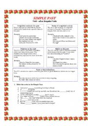 English worksheet: Simple Past - Leson & Exercises