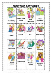 Free Time activities Flashcards