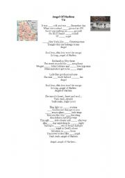 English Worksheet: Angel of Harlem by U2