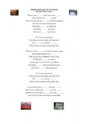English Worksheet: River deep, mountain high by Ike and Tina Turner