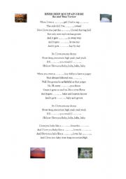 English worksheet: River deep, mountain high by Ike and Tina Turner