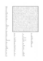 English worksheet: Find the words