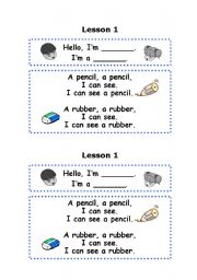 English worksheet: stationery