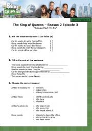 English Worksheet: MOVIE PROJECT - The King of Queens 