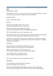 English Worksheet: past perfect