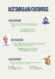 English Worksheet: PAST SIMPLE AND CONTINUOUS