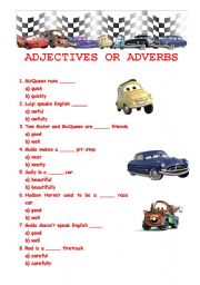 English Worksheet: Adjectives or Adverbs