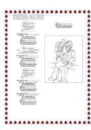 English worksheet: SONG TATU FRIEND OF FOE