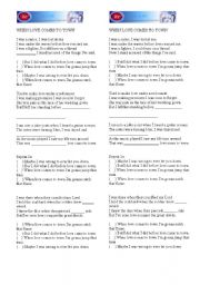 English worksheet: Song - U2