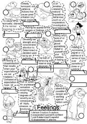 English Worksheet: FEELINGS #2 MATCH DESCRIPTION