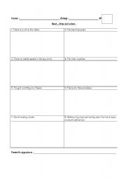 English worksheet: Read-Draw-Colour.3