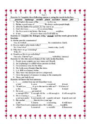 English Worksheet: English Test