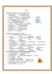 English Worksheet: TEST