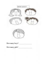 English worksheet: How many