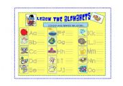 English Worksheet: LEARNING THE ALPHABETS