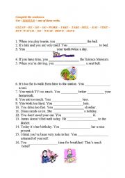 English Worksheet: The modal verb SHOULD