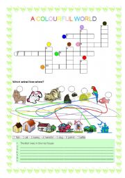 English Worksheet: A COLOURFUL WORLD