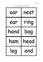 English worksheet: Two words in one - set 17
