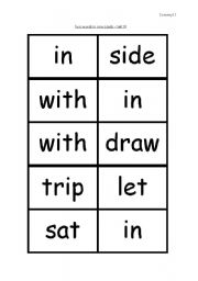 English worksheet: Two words in one - set 19